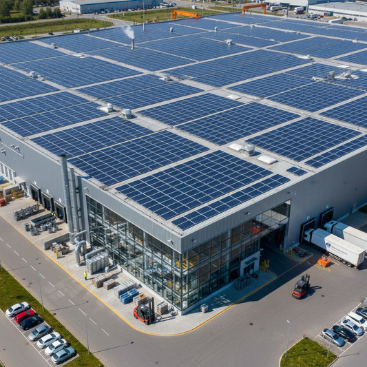 ar fi mai sugestiv daca ai infatisa o fabrica sau o hala care sa denote o anume activitate si sa pui panourile pe hala