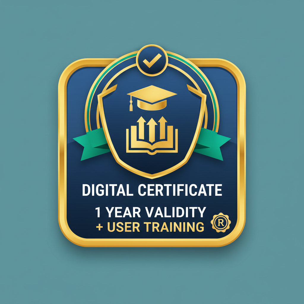 genereaza imagine de 400x400 sugerand Certificat digital valabilitate 1an + Instruire utilizare